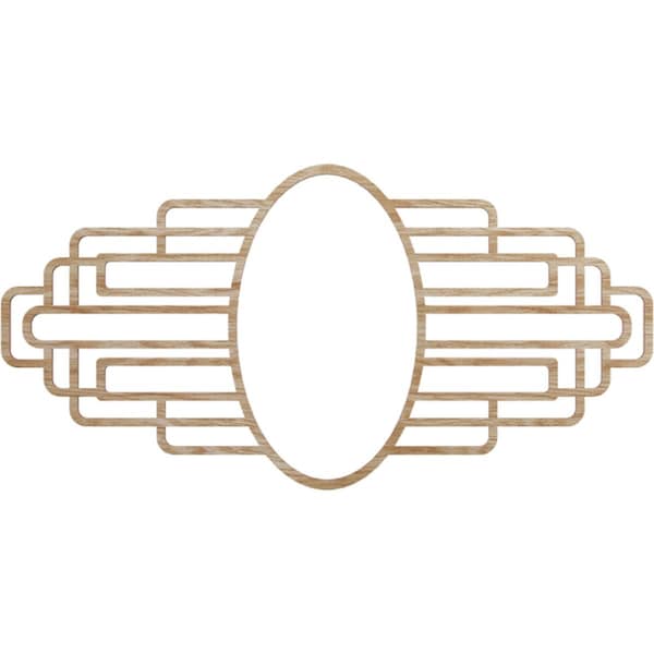 Ekena Millwork Elizabeth Wood Fretwork Pierced Ceiling Medallion, Red Oak, 22"W x 11"H x 6"IW x 10 3/8"IH x 1/4"T CMWP22X11X0250EBRO - main